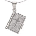 Sterling Silver Prayer Box Necklace (Spanish/English)