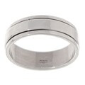 Sterling Silver Pipe Cut Spinner Ring