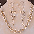 Citrine Necklace and Earring Set (India)