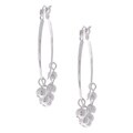 Sterling Silver Hoop and Ball Earrings