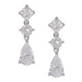 Sterling Silver CZ Drop Earrings