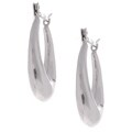 Sterling Silver Large Tapered Hoop Earrings
