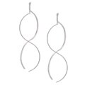 Sterling Silver 'S' Curve Threader Earrings