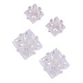 Sterling Silver Quadra-cut CZ Two Pair Earring Set