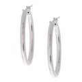 Sterling Silver Oval Hoop Earrings