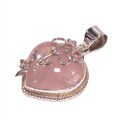 Rose Quartz Heart Pendant (Indonesia)