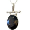 Sterling Silver Smoky Quartz Pendant (India)