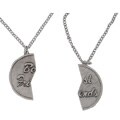 Sterling Silver Best Friends Medal with Two Chains