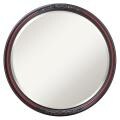 Sabine Rosewood Round Beveled Mirror