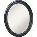 Zhivago Black Oval Beveled Mirror