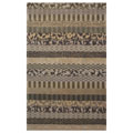 Hand-tufted Palladium Bands Neutral Rug (4'10 x 7'10)