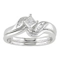 14k White Gold 1/4ct TDW Diamond Bridal Ring Set (G-I/ I1-I2)