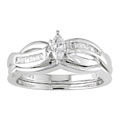 14k White Gold 1/4ct TDW Diamond Bridal Ring Set (G-I/ SI)