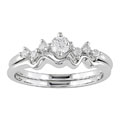 14k White Gold 1/4ct TDW Diamond Bridal Ring Set (I1-I2)