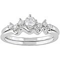 14k White Gold 1/4ct TDW Diamond Bridal Ring Set (I1-I2)