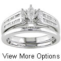 14k White Gold 1/2ct TDW Diamond Wedding Ring Set (G-I, SI)