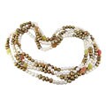 Pearl and Multicolor Gemstone Necklace