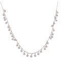 14-kt White Gold Round Disc Dangle Necklace
