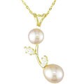 14-kt. Gold Pink Cultured Freshwater Pearl Branch Pendant