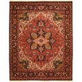 Hand-knotted Heriz Rust Wool Rug (6' x 9')