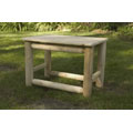 Rustic Adirondack Cedar Log Side Table