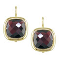 14-kt Yellow Gold & Garnet Earrings
