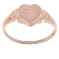 10k Yellow Gold Child's Diamond Heart Ring