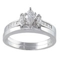 14k White Gold 1/2ct TDW Diamond Bridal Ring Set
