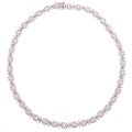 Sterling Silver Cubic Zirconia Oval Necklace
