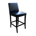 Marco Black Leather Barstool