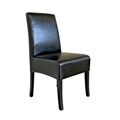 Leo Black Leather Chairs (Set of 2)