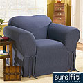 Sure Fit Blue Printed Denim Sofa Slipcover