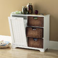 White Trash Bin Storage Table