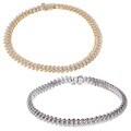 14k Gold 1ct TDW Diamond Spiral Tennis Bracelet (G-H, I2-3)
