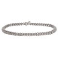 14k White Gold 2ct Diamond Tennis Bracelet (G-H, I2-3)