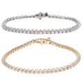 14k Gold 3ct Diamond  U-link Tennis Bracelet (G-H, I2-3)
