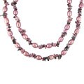 Cultured Freshwater Pearl and Obsidian Necklace