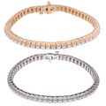14k Gold 2ct TDW Diamond Millgrain Tennis Bracelet (G-H, I2-3)