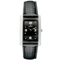 Movado La Nouvelle Black Leather Strap Watch