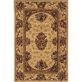 Hand-tufted Kerman Beige Wool/ Silk Rug (2'6 x 4')