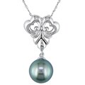 14k Gold & Cultured Black Tahitian Pearl Pendant