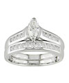 14k White Gold 3/4ct TDW Diamond Bridal Ring Set (F-J, I1-I2)