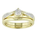 14k Yellow Gold 1/4 ct TDW Diamond Bridal Ring Set (G-I, I1-I2)