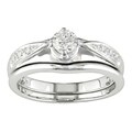14k White Gold 1/4 ct TDW Diamond Bridal Ring Set (G-I, I1-I2)