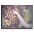 White Peacock, Cockatoos & Flowers by Botke Canvas Art Print