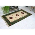 Indian Darya Hand-woven Chenille Rug (4' x 6')