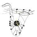 Saxophone Metal Clock