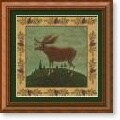 Warren Kimble Folk Moose Framed Print