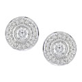 14k White Gold and 2/5ct Diamond Earrings