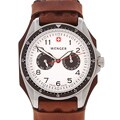 Wenger White Dial Alpine 2-eye Day/ Date Watch